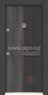Входна врата,серия Silver Lux,модел SR–410 антрацит тъмен думан